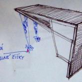 návrh stolu - kresba